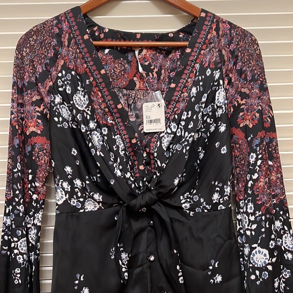 10. Free People Run Free Blouse in Night Combo - Picture 13 of 17